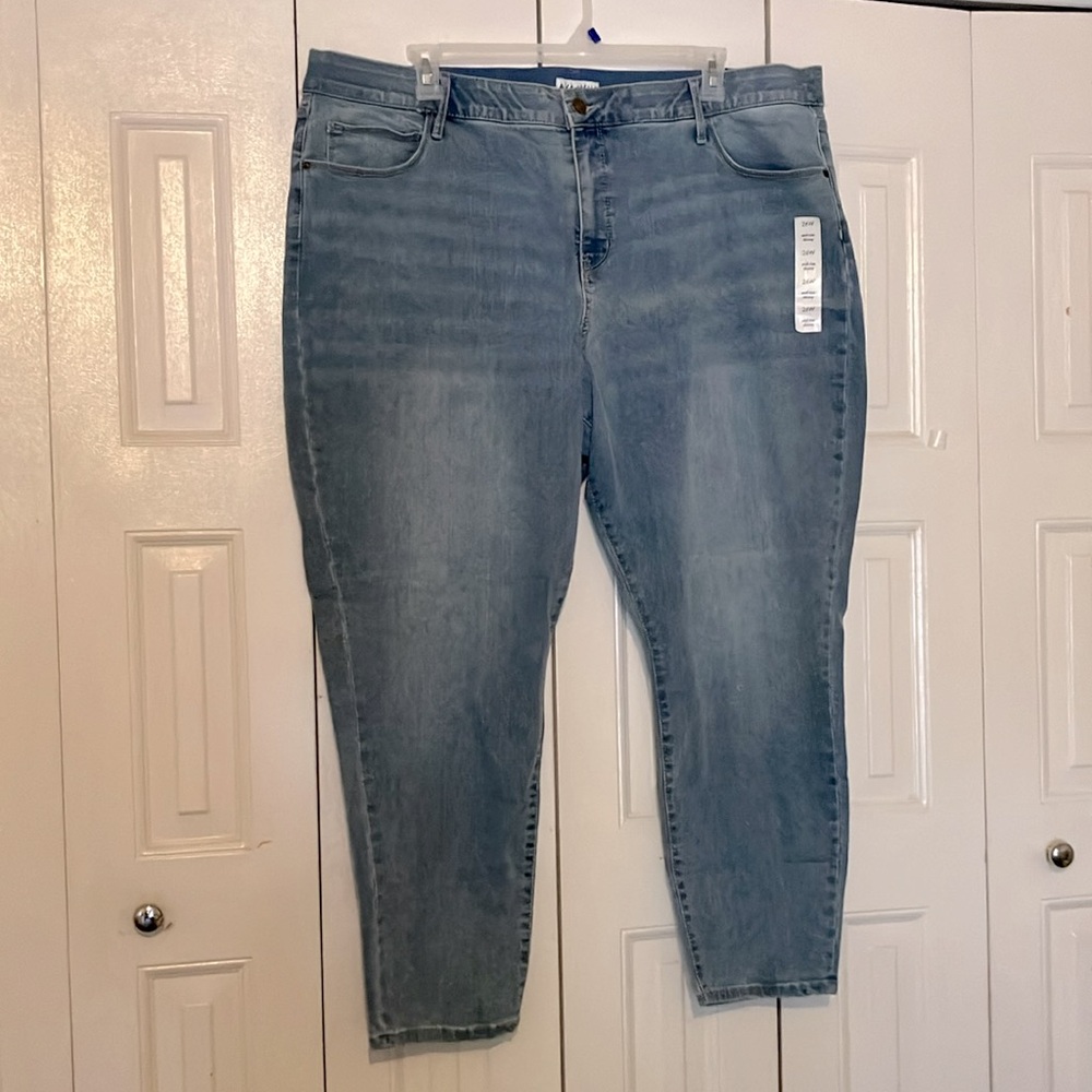 AVA & VIV Light Wash Skinny Stretch Blue Jeans 26W /R Inseam 30 Control Waist
